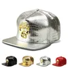 Cappellini da baseball Cool Uomo Donna Rivetto Teschio Parasole Berretto da baseball Sport estivo Protezione solare Hip Hop Punk Cappello imitazione pelle regolabile P52 230703