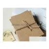 Paper Products New Office Blank Kraft Postcard Hand Ding Diy Graffiti Retrospect For Holiday Mes Card Product Nsions100X150Mm Drop D Dhyo7