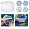 Silicone Verser Split Cups Mesure Outil de mélange UV Compartiment réutilisable Coupe Goutte Sectionnée pour Multicolor Pours Acrylique