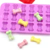 18 Units 3D Sugar Fondant Cake Dog Bone Form Cutter Cookie Chocolate Silicone Molds Decorating Tools Kitchen Pastry Baking Molds 0704