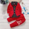 Suits Kids Thinner Clothes Sets Spring Autumn Tracksuit Baby Boys Kid Long Sleeve Gentleman Suits Children T Shirt Pants Clothing SetsHKD230704