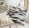 European Luxury Pillow Case Fashion Designer Pure Color Soft Pillowcases Modern Cushion Covers High Quality Stripe Pillowcase Home Decor YLW-044