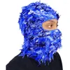 Bandanas Estilo 1 Buraco Balaclava Máscara Chapéu Assustador Gorro de Esqui Camuflado Unissex Rosto Completo Feito à Mão Tricotado à Prova de Vento Boné Engraçado