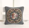 European Luxury Pillow Home Textiles & Garden Flower Printing Towel Cotton Linen Sofa Fall Decor Pillowcases YLW-043