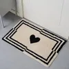 Tapijten Zwart Wit Tufting Hart Badkamer Mat Zacht Tapijt Pluizige Badmat Slaapkamer Tapijt Vloer Pad Esthetische Thuis Kamer Warm Decor