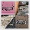 Hänge Halsband Personligt namn Diamant Handgjorda Halsband Kvinnor Butterfly Heart s Collar Anpassad Choker Födelsedag Smycken Presenter 230704