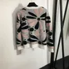 23ss FW Damtröjor Stickade Designer Toppar Med Blomma Bokstavsmönster Runway Designer Viskos Crop Top T-shirt Märke High End Elasticity Pullover Jumper Ytterkläder