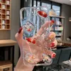 3D Butterfly Floral Phone Cases Clear تصميم جديد جمالي للنساء في سن المراهقة الفتيات اللمعان اللطيفات الكريستال اللطيف