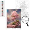 Numéro PEINTURE DE CHÉNISTOIRE À L'huile par numéros Wonderland Plein à la main DIY sur toile pour dessiner des adultes Kit Pictures de peinture par décoration