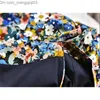 Юбки Женщины Цветочная плиссированная юбка хлопка разноцветные кнопки с цветочным принтом элегантные длинные юбки Z230706