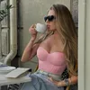 Débardeurs pour femmes Y2K Femmes Trendy Street Sexy Slim Fit Spicy Girl Exposed Ombilical Bra Débardeur avec Corset Fishbone Chest Cup Summer