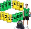 Balls Sports Pinnies-Numbered Practice Vest Pennies for Soccer Basketball Jersey Bibs -Set of 12/Youth Adults Team 230703