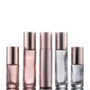 5 ml Roll-on-Parfümflasche, Glas-Metall-Rollerball, Duftbehälter für ätherische Öle, 10 ml, Roségold-Qualität