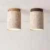 Потолочные светильники ретро Желтая пещерная каменная лампа Ваби-саби дизайнер домашняя спальня кухонная поверхность светодиодная светильница
