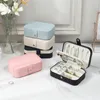 Charm Casegrace Travel Jewelry Organizer Box Buildin Mirror Gift Display Box Storage Case Earrings Halsband Dubbellager Organiserare