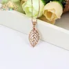 Chains Leaf 18k Gold Necklace AU750 Beautiful Gift