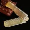 Peigne en corne pliable Portable peigne pliant antistatique brosse à cheveux fait à la main peignes en corne de boeuf naturel outils de coiffage F2017688 Wdkpn