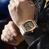 Horloges Nieuwe Volautomatische Mechanische Mannen ONOLA Merk Mode Holle Luxe es Mannen Waterdichte Klok 0703