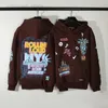 Felpe con cappuccio da uomo Rolling Loud Note Graffiti Lettera Vintage Felpa con cappuccio da uomo Streetwear Donna Pullover in pile oversize con cappuccio Sweetshirts HKD230704