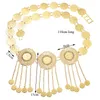 Navel Bell Button Rings Oman Koerdistan Vrouwen Body Chain Coin Kwastje Taille Ketting Midden-Oosten Bruids Sieraden Turkije Coin Vergulde Riem 230703