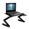 360 ﾰ 조절 가능한 접이식 노트북 노트북 책상 스탠드 침대 + 냉각 팬 마우스 트레이