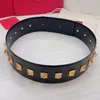 Valentlno Big Leather Belt 7 см. Дизайнер для мужчин женский ремень 5A Официальная копия пользовательской длины T0P TACLSIN