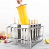 Ice Cream Tools 6/10 Molds Steel Ice Cream Mold Popsicle Mould DIY Fruit Ice Cream Stick Holder 230704