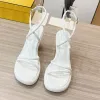 2023 designer luxury pure color Super high heels sandals womens 100% Leather Black/White/apricot/orange One-line strappy sandal lady sexy chunky heels open