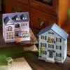 Objets décoratifs Figurines DIY Kit de construction miniature en bois Maisons de poupées avec meubles Lumière Molan Mini Casa Jouets faits à la main pour filles Cadeaux 230703