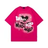 T-shirts pour hommes Graffiti Fun Alphabet Imprimer Rose Crewneck Manches courtes Hip Hop T-shirt d'été Femme Lâche Casual Harajuku Wind Long Top 230703