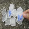 Plastic Portable Clear Transparent Jwelry Cosmetic Boxes Medicine Pill Box Small Square Tablet Case Sundry Storage Holder ZA2139 Plnlm