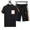 Conjunto de camisetas masculinas de verão 2023, conjunto de camisetas masculinas de grife, terno de manga curta masculino, tops masculinos de luxo, moda casual, tamanho M - 3XL