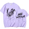 Homens camisetas Korn Music Concert Rock Band World Tour Camiseta Homens Vintage Metal Gótico Oversized T-shirt Streetwear Manga Curta Camisetas 230703