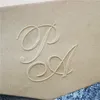 Francobolli Design personalizzato Goffratura Sigilli personalizza doppio Nome 2 iniziali personalizzato Lettera timbromatrimonioInviti personalizzati busta 230704