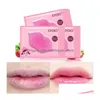 Other Health Beauty Items Crystal Collagen Lip Mask Oil Care Pads For Lipes Moisturizing Exfoliating Plumper Plump Essentials 50Pc Dh2Xj