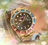 Luxus-Uhren aus massivem, feinem Edelstahl, 41 mm, sternenklar, bunt, Regenbogen-Diamanten, Ringuhr, Quarzwerk, edle und elegante Herren-Armbanduhren in limitierter Auflage
