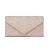 Evening Bags 2023 Diamond Bling Clutch Wedding Dinner Wallets Fashion Purse With Chain 3 Colors Mini Party