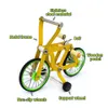 Zabawki Bird Intelligence Training Toy Parrot Bike Zabawna papuga mini metalowa rower zabawka