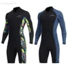 Wetsuits Drysuits 1.5mm Neoprene Shorty Mens Wetsuit UV-proof Front Zip Lycra Mangas Compridas Fato de Mergulho para Mergulho Subaquático Natação Surf HKD230704