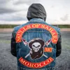 Высокий качественный марокко черепа из Sahara Biker Motorcycle Club Vest Outlaw Biker MC Jacket Punk Iron на патче 294B