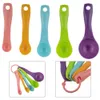 Measuring Tools 5Pcs/ Set Lovely Colorful Plastic Measuring Cups Spoon Kitchen Tool Kid Spoon Measuring Set Tool For Baking Coffee Tea R230704