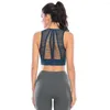 Yoga Outfit Sport BH Ademend Mesh Fitness Brede Schouderbanden Sexy Vrouwen Padded Push Up Active Wear