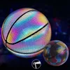 Bolas Bola de basquete de futebol refletivo tamanho 5 Bola de basquete reflexivo Bola de holograma legal para presente de treinamento de basquete noturno 230703