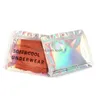 Storage Bags 100Pcs/Lot Aluminum Foil Hologram Underwear Bag 18X16Cm Flat Waterproof Under Cloth With Hang Hole Drop Delivery Home G Dh6W2