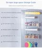 Matning 4/5/6 lager kylskåp kök multifunktionell sidhylla förvaringshylla flerskikt sidovägg krydda hållare servettställ