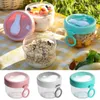 Storage Bottles Overnight Oats Jar Container Portable Oatmeal Cups With Lids And Spoon 600ml Meal Prep Containers Reusable