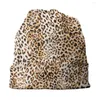 Baskrar Fjädrade leopardmönster Hattar hattar Stickning Cool Outdoor Skullies Beanies Hatt Herr Dam Spring Head Wrap Cap