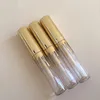 25ml Cosmetic Clear Mascara Tube with Gold Cap, DIY Empty Beauty Makeup Eyeliner Refillable Containers F3456 Khurf