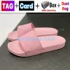 With Box Designer Slippers Men Women Slides Dust Bag Card Shoes Black Floral Strawberry Print Web Rubber Slide Canvas Green Flow Yg 3089