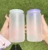 STOCK Replaced Colored Plastic Lids for 16oz Glass Tumbler Blank Clear Frosted Glass Mason Jar Libby Can Cooler Cola Beer Food Cans 5 Colors GG0714